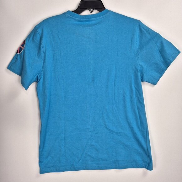 Born Fly Men's T-Shirt Size L Embroidery Blue Cloud Hoppers Airlines (42) - Picture 3 of 8